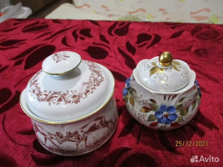 Фарфоровые сахарницы из ГДР и СССР