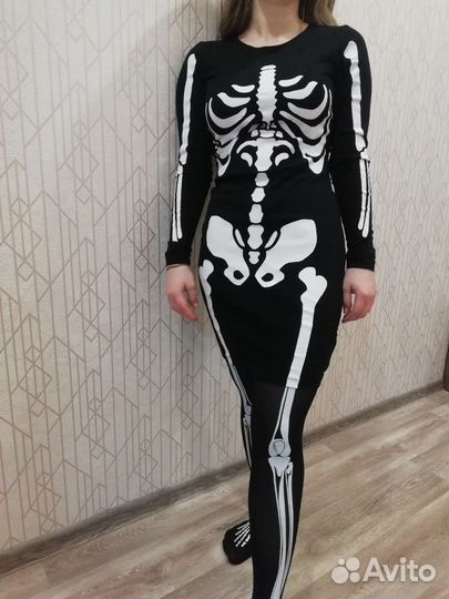 Костюм на хэллоуин косплей скелет