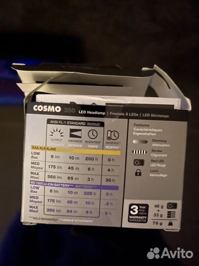 Налобный фонарик Black Diamond cosmo 350