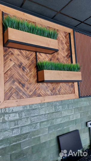 Искусственная трава осока в ящике, блок