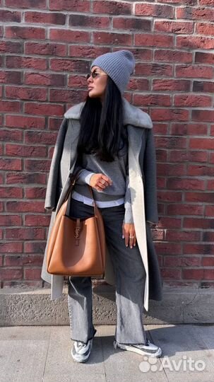 Saint laurent шоппер кожаный gold бьюти серия