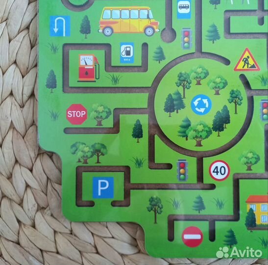 Лабиринт с шариком, развивающая игра