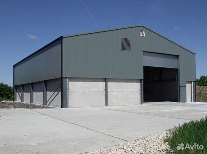 Теплый ангар под ключ 500 метров