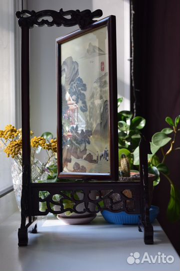 Китайское шелковое панно