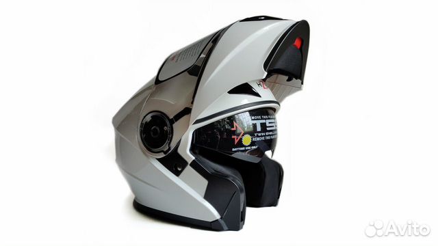 Шлем мото модуляр Hizer 627 белый XL