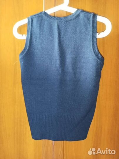 Жилетка школьная синяя