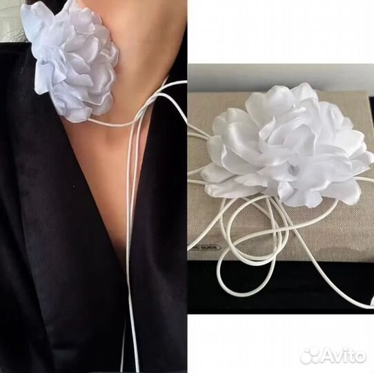 Цветок на шею чокер колье повязка