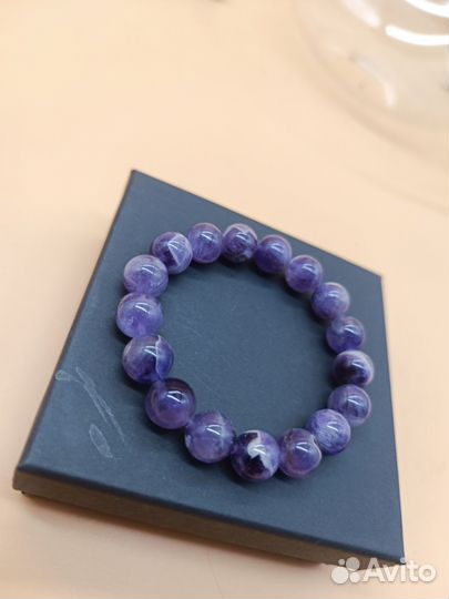 Браслет лавандовый аметист 10 мм