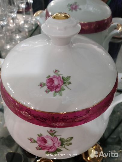 Супница фарфор ГДР, маслёнка, салатницы