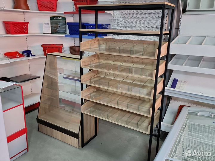 Стеллаж кондитерский Лофт 2000мм с ячейками