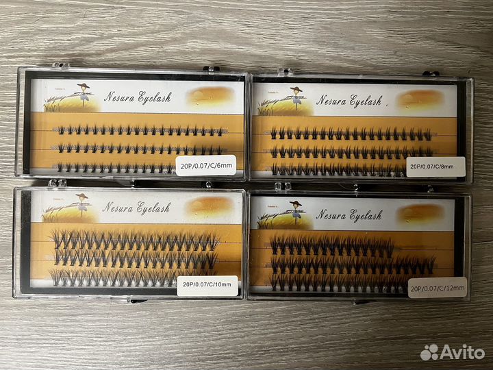 Накладные ресницы пучки избиг С