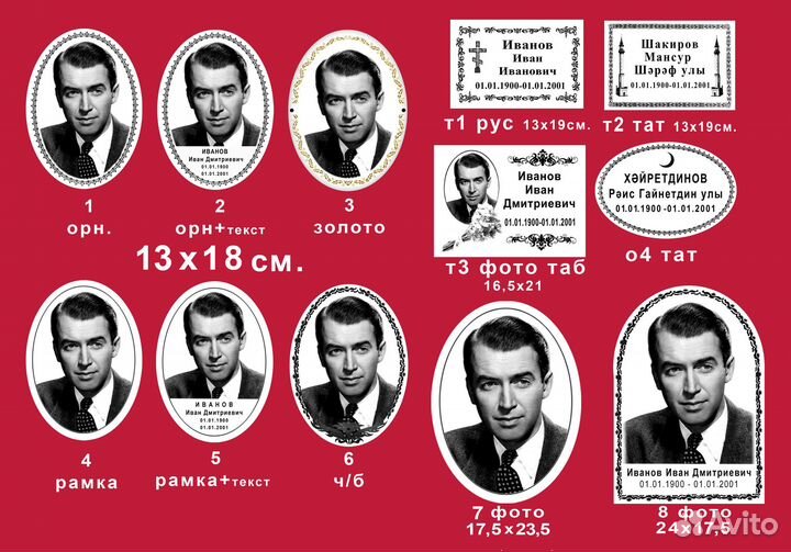 Фото на памятник фотокерамика