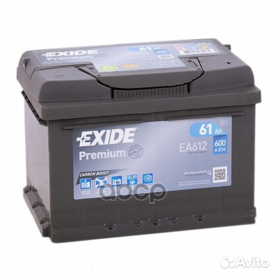 Exide EA612 premium аккумуляторная батарея 19