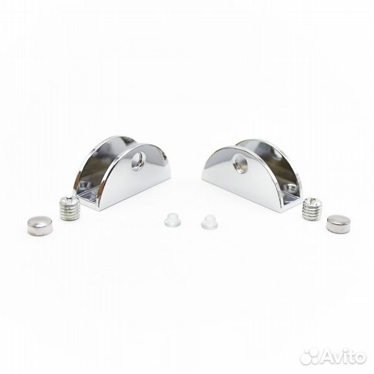 Полкодержатель полукруглый (Стекло 8-10мм), хром