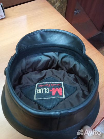 Кепка натуральная кожа