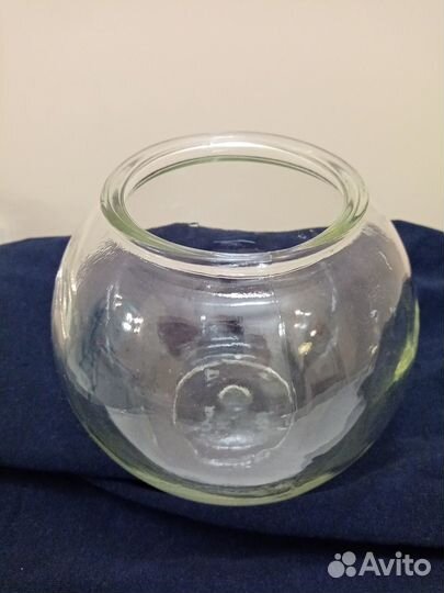 Стекло круглый Аквариум круглая Ваза 1.7 литра