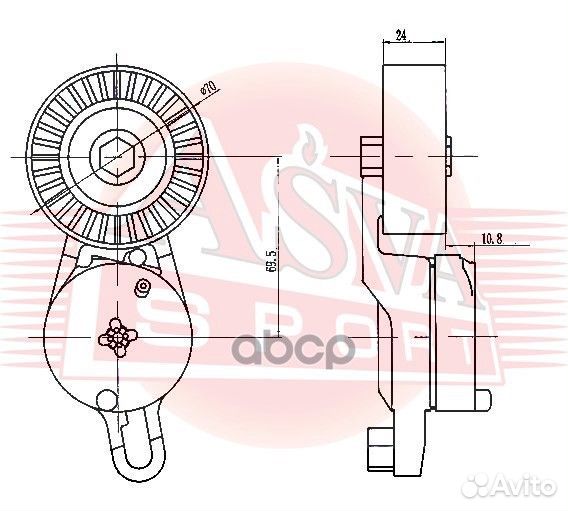 Натяжитель ремня tybt003 asva