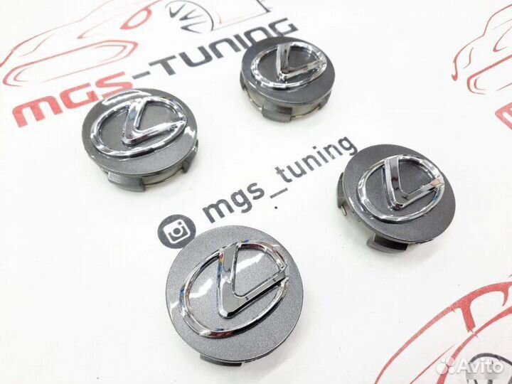 Колпачки в ступицу темно-серые Lexus 4 шт