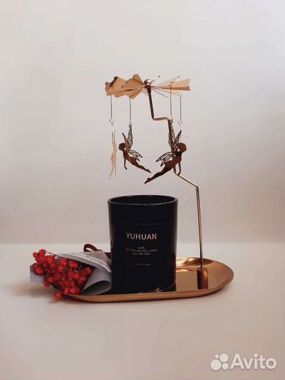 Ароматическая свеча с вращающимся подсвечником