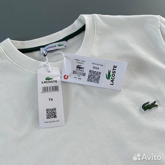 Футболка lacoste белая