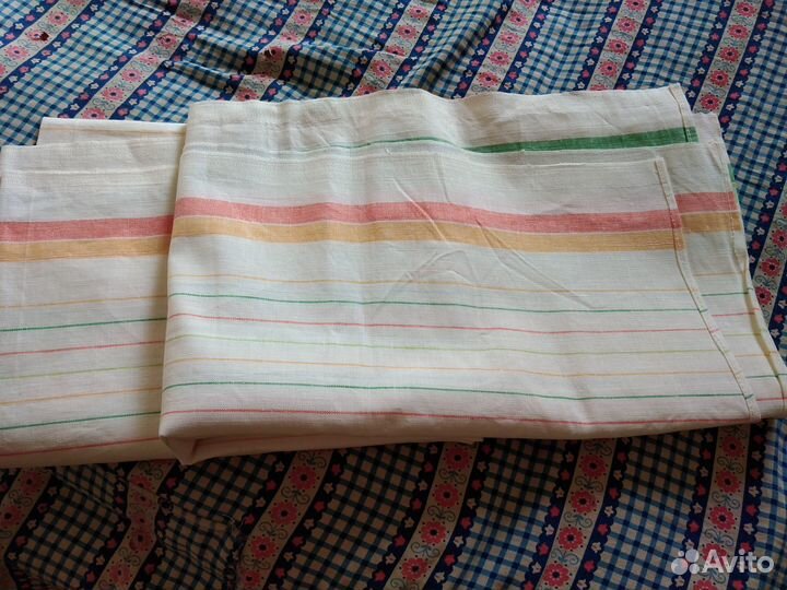 Новое полотенце из советской льняной ткани