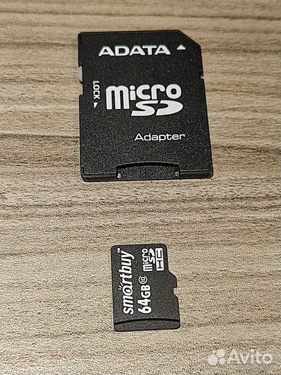 Флешка Micro SD 32 Gb Transcend и 64 Gb Smartbuy