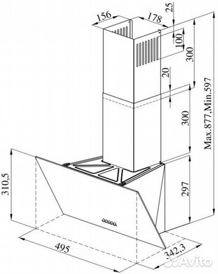 Вытяжка history CAG55B1 FBK