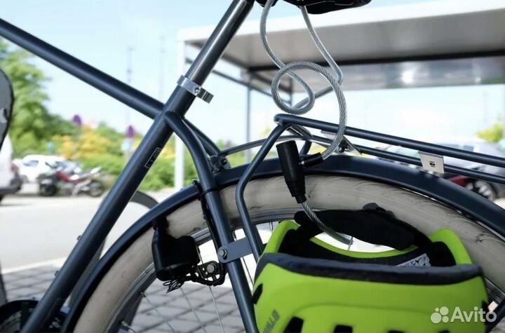 Замок велосипедный Decathlon 100 см, белый