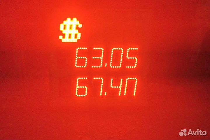 Уличное табло курса валют