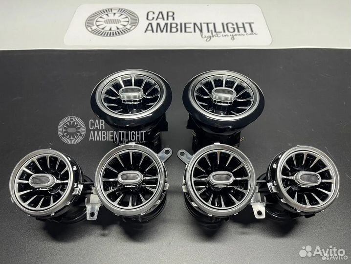 Передние дефлекторы с подсветкой для Mercedes W213