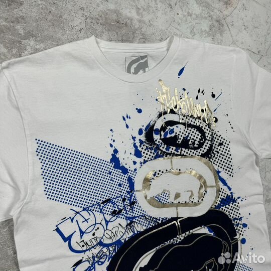 Ecko Unltd Big Central Logo Y2K Rap футболка