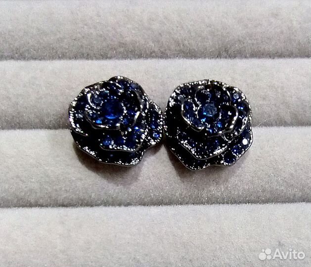 Серьги винтаж с чернением