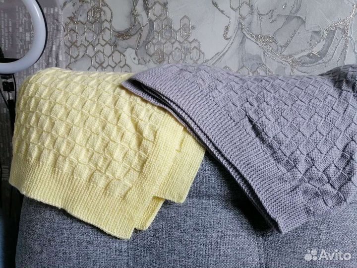 Плед детский вязаный ручная работа