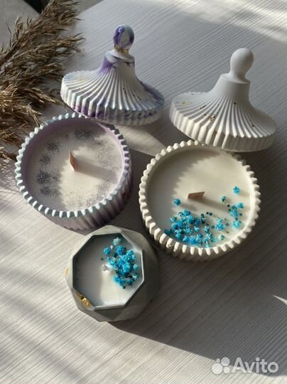 Изделия из гипса, свечи, подарок на 8 марта