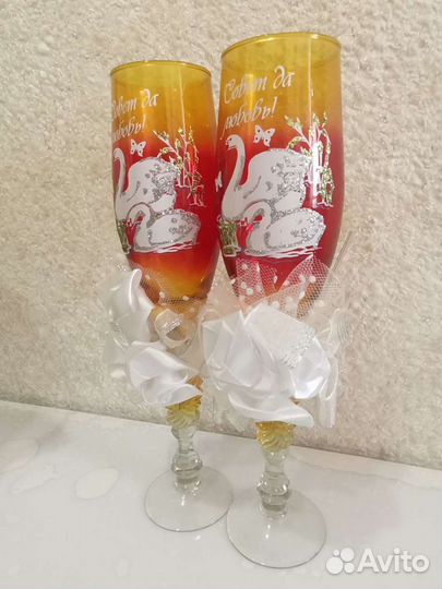 Свадебные бокалы новые