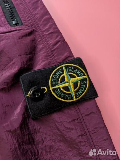 Штаны нейлон Stone island бордовый S