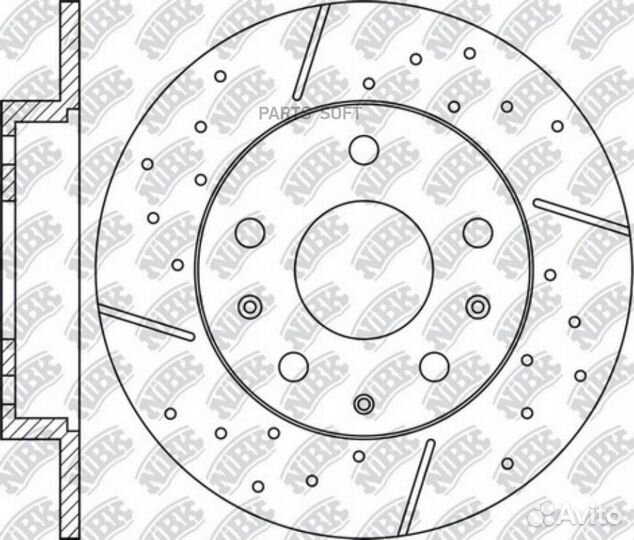 Nibk RN1208dset RN1208dset диск тормозной задний п