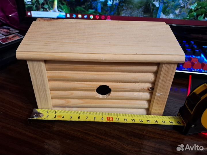 Деревянный декоративный домик для грызунов