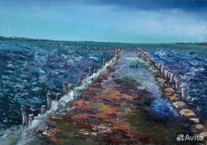 Картина авторская маслом на холсте. Пейзаж. Крым