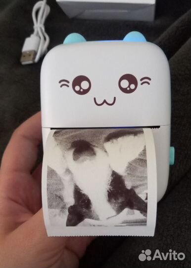 Мини термопринтер портативный
