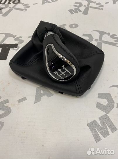 Ручка Кпп гранта в коже нить черная