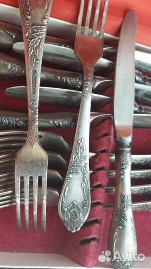 Вилки ножи СССР набор зиш завод Шевченко 12 шт