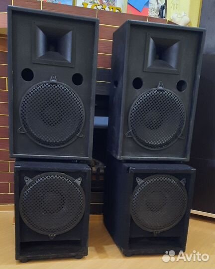 Колонки Сабвуферы Pro 2100W 2x2 EVM+FA D12