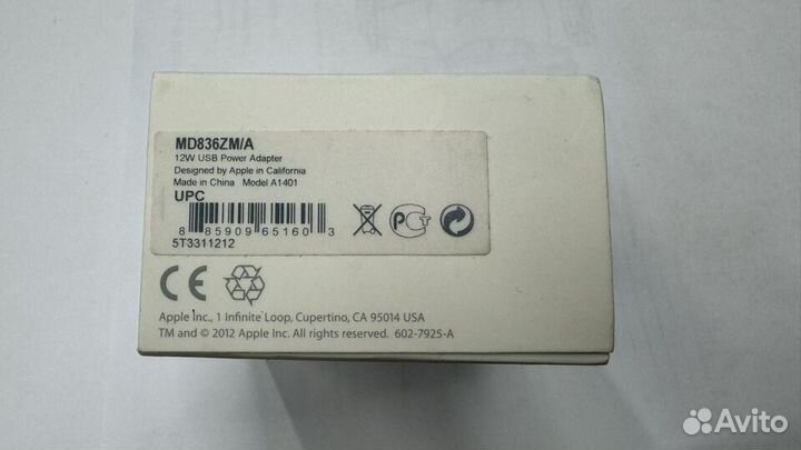 Оригинал Адаптер Apple 12W USB Power Adapter
