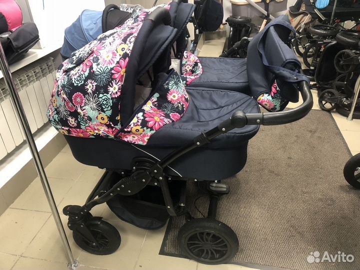 Коляска для двойни indigo Verdi