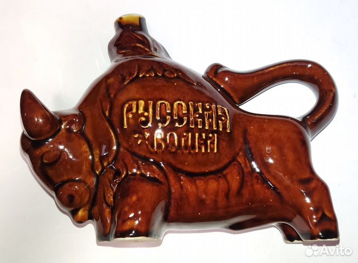Штоф Бык Гжелка Русская водка Новый