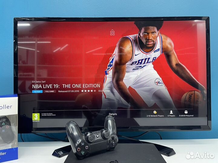 Sony playstation PS4 FAT + 100 игр подписка на год