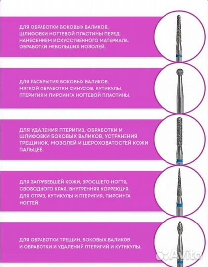Набор фрез для маникюра и педикюра