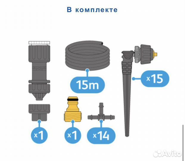Комплект автополива с микроразбрызгивателями