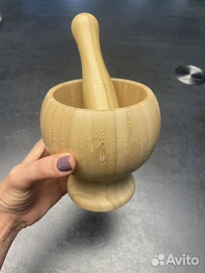 Деревянная ступка с пестиком